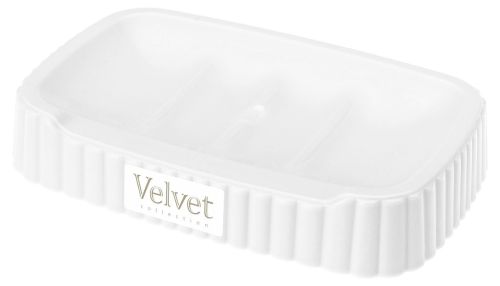 Фото товара МЫЛЬНИЦА "VELVET" 138х87х25 ММ (Белый), — Krasavita.by