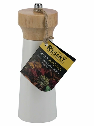 Фото товара Мельница для специй ручная Aroma из гевеи 16,5х5,6 см — Krasavita.by