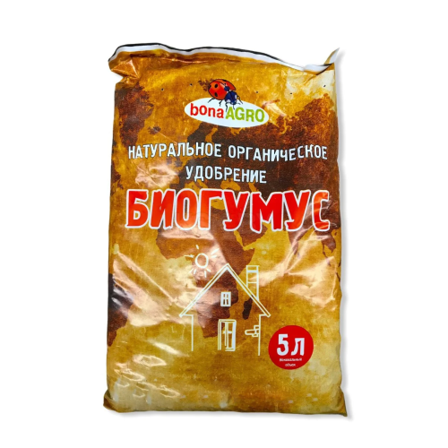 Фото товара БИОГУМУС bonaAGRO удобрение органическое натуральное 5 л 4813617000396 — Krasavita.by