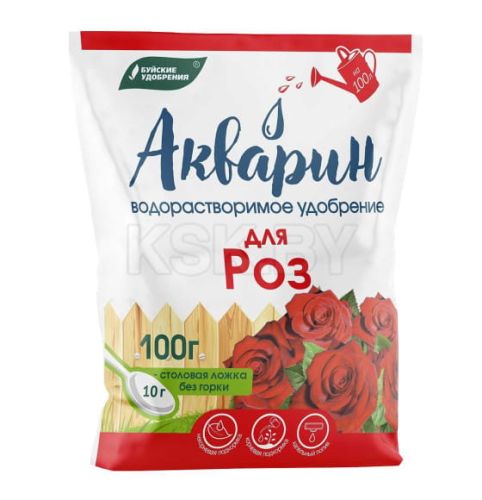 Фото товара Водорастворимое удобрение "АКВАРИН для РОЗ" 100г  /4650100155887/  Страна пр-ва РФ, Страна ввоза РФ — Krasavita.by
