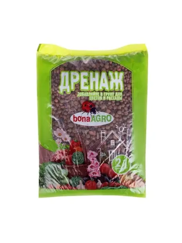 Фото товара Дренаж керамзитовый "bonaAGRO" 2л КРУПНЫЙ фр.10-20 мм. 4813617000365, РБ — Krasavita.by