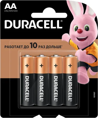 Фото товара Батарейка DURACELL LR6/MN1500 4BP, Бельгия 4шт — Krasavita.by