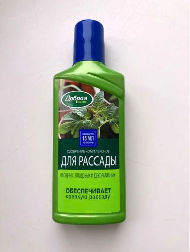 Фото товара Добрая сила Жидкое органо-минеральное удобрение Для рассады, пакет 15 мл (25 шт в шоубоксе)/75  4630 — Krasavita.by