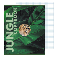 Фото товара Тетрадь  48л кл. "Jungle" обложка двойная мелов. карт с вырубкой — Krasavita.by