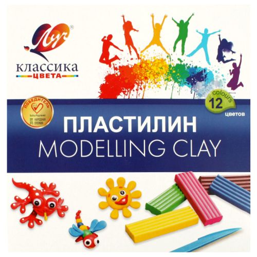 Фото товара Пластилин 12 цветов Классика 240г — Krasavita.by