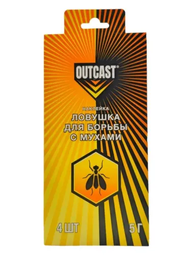 Фото товара Ловушка для борьбы с мухами OUTCAST 4 шт х 5 г — Krasavita.by