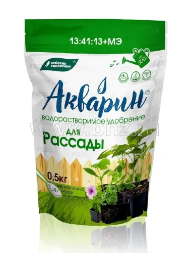 Фото товара Водорастворимое удобрение "Акварин для Рассады" 0,5кг ДОЙ-ПАК  /4650100154910 — Krasavita.by