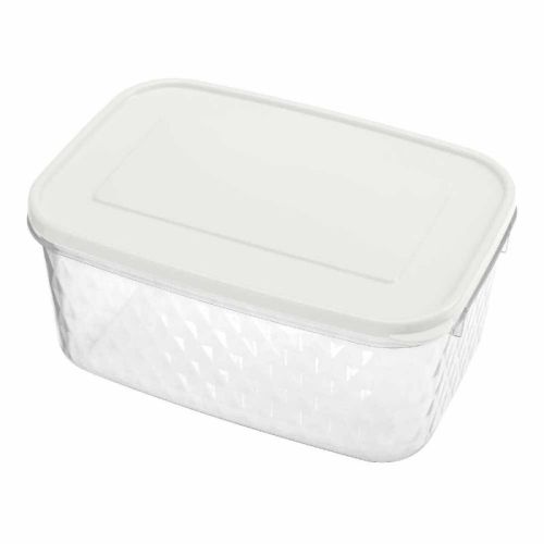 Фото товара КОНТЕЙНЕР ДЛЯ ЗАМОРАЖИВАНИЯ И ХРАНЕНИЯ ПРОДУКТОВ "КРИСТАЛЛ" 1,3Л (Белый), — Krasavita.by