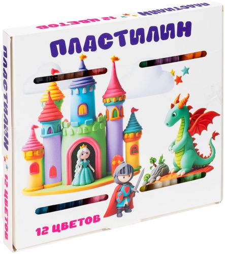 Фото товара Пластилин для детской лепки 12 цветов — Krasavita.by
