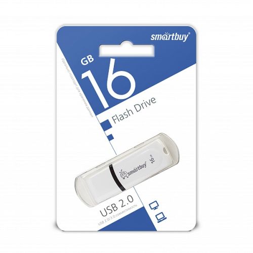 Фото товара USB флэш-диск Smart Buy 16GB Paean White (SB16GBPN-W) — Krasavita.by