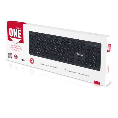 Фото товара Клавиатура беспроводная мультимедийная Smartbuy ONE 252 черная (SBK-252AG-K)/20 — Krasavita.by