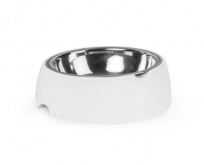 Фото товара Лего-миска для животных 0,3л (с металлической чашей) ALTA (белый) (уп.14) — Krasavita.by