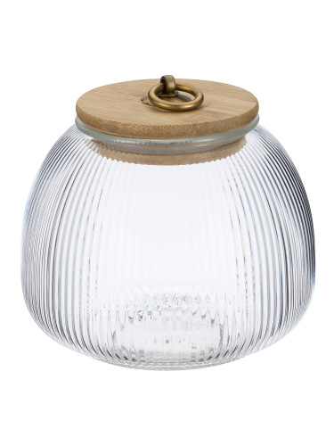 Фото товара Банка стеклянная с бамбуковой крышкой, 950 мл Linea LANTERN 93-HO-LA-02-950 — Krasavita.by