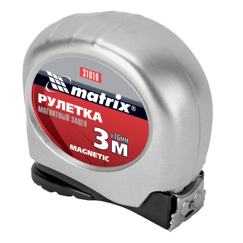 Фото товара Рулетка Magnetic, 3 м х 16 мм, магнитный зацеп// Matrix — Krasavita.by
