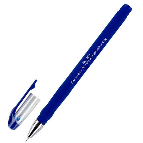 Фото товара Ручка гелевая синяя Special игольчатый узел покрытие soft-touch эргономичная зона захвата — Krasavita.by