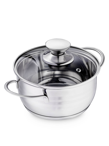 Фото товара Кастрюля со стек. кр. 1л; 14х7 см Linea BIMBO vitro 93-BIMv-03 — Krasavita.by