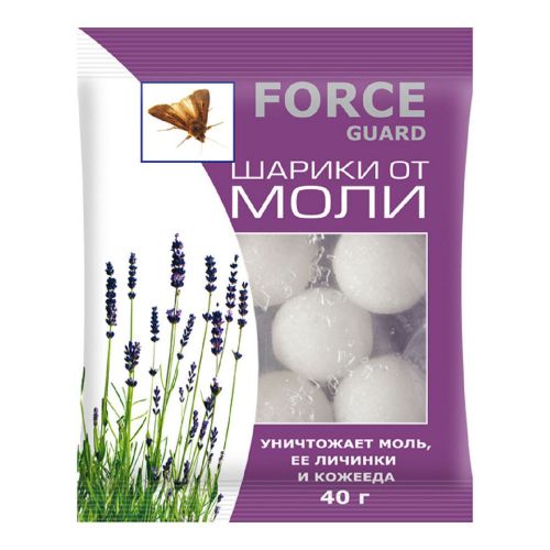 Фото товара Инсектицидное средство  FORCE guard - шарики от моли, пак 40г., — Krasavita.by