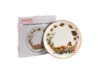 Фото товара БЛЮДО керамическое "Грибочки" 24,5*2,5 см (арт. 8018L-mushrooms, код 257713) — Krasavita.by