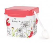 Фото товара Емкость "Маки" 1,2л. с ложкой (соль) (уп. 12) — Krasavita.by
