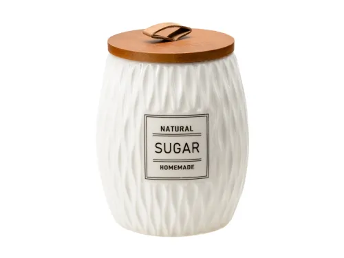 Фото товара БАНКА ДЛЯ СЫПУЧИХ ПРОДУКТОВ керамическая "Sugar" 700 мл/11*11*13 см (арт. QC25A144S, код 293018) — Krasavita.by