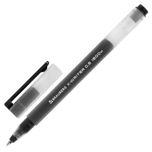 Фото товара Ручка гелевая черная X-Writer 1800 бесстержневая увеличенная длина письма прозрачный корпус стандартный узел — Krasavita.by