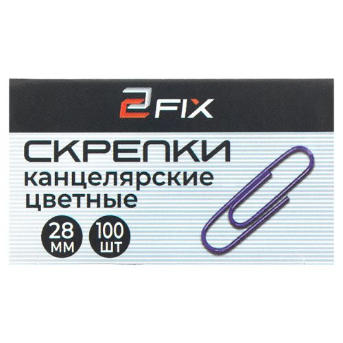 Фото товара Скрепки 28мм цветные 100шт — Krasavita.by