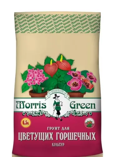 Фото товара Грунт для Цветущих горшечных культур MORRIS GREEN 6,5л /4607141950148/ — Krasavita.by