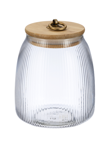 Фото товара Банка стеклянная с бамбуковой крышкой, 950 мл Linea LANTERN 93-HO-LA-01-950 — Krasavita.by