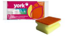 Губки для посуды профильные YORK 3шт.