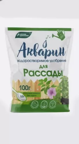 Фото товара Водорастворимое удобрение "АКВАРИН для РАССАДЫ" 100г  /4650100155610/  Страна пр-ва РФ, Страна ввоза — Krasavita.by