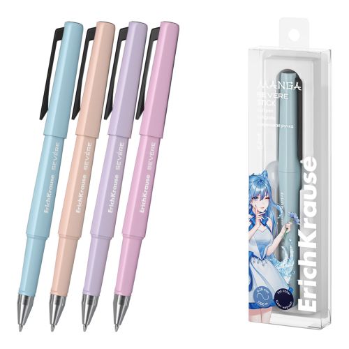 Фото товара Ручка шариковая ErichKrause Severe Stick Manga 0.7, Super Glide Technology, цвет чернил синий (в пэт — Krasavita.by