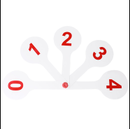 Веер цифры (0-9) (касса)