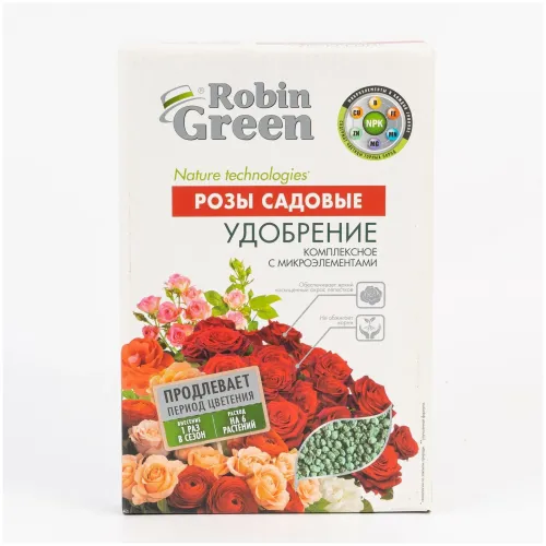 Фото товара Удобрение Robin Green минеральное с микроэлементами для РОЗ в коробке, 1 кг/4607189278334/ — Krasavita.by