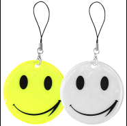 Светоотражающий брелок смайлик