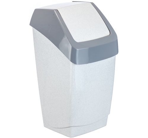 Фото товара Контейнер для мусора Хапс 7 л мраморный — Krasavita.by