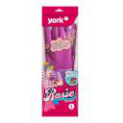 Перчатки резиновые с удлинённой манжетой ароматизированные Рози YORK (S)