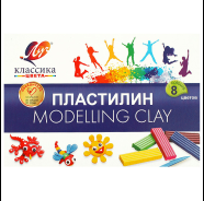 Фото товара Пластилин  8цв. "Классика" 160г со стеком Луч — Krasavita.by