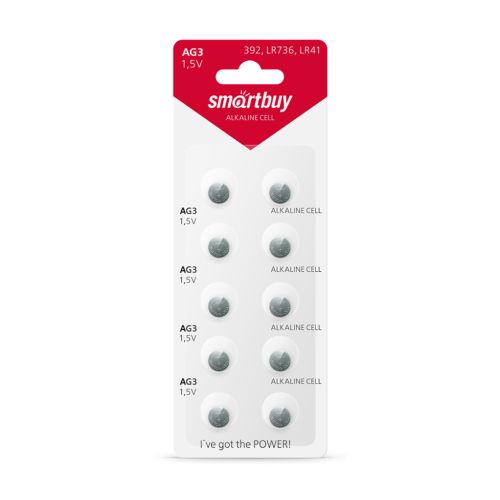 Фото товара Батарейка часовая Smartbuy AG3-10B (200/2000)  (SBBB-AG3-10B) — Krasavita.by