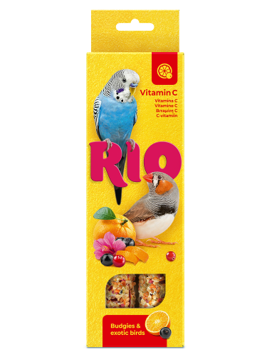 Фото товара RIO Палочки для волнистых попугайчиков и экзотов Витамин С, 2х40 г — Krasavita.by
