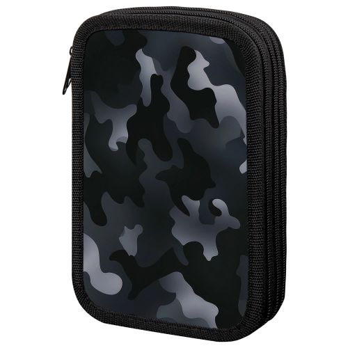 Фото товара Пенал 3 отделения Black camo — Krasavita.by