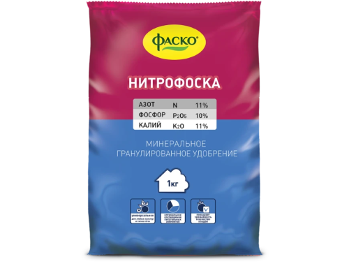 Фото товара Минеральное гранулированное удобрение Нитрофоска 1кг — Krasavita.by