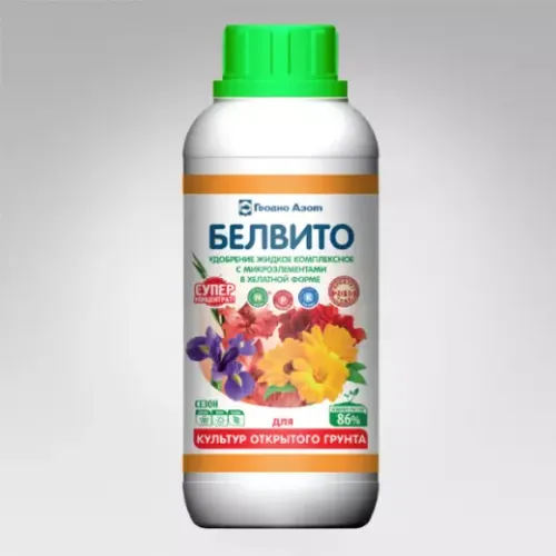 Фото товара Удобрение комплексное жидкое "Белвито" для культур открытого грунта (уп. 0,5 л п/эт бут. по 0,5 кг, — Krasavita.by