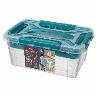 Фото товара ЯЩИК УНИВЕРСАЛЬНЫЙ С ЗАМКАМИ И ВСТАВКОЙ- ОРГАНАЙЗЕРОМ "GRAND BOX", 290х190х124ММ, 4,2Л (Голубой) — Krasavita.by