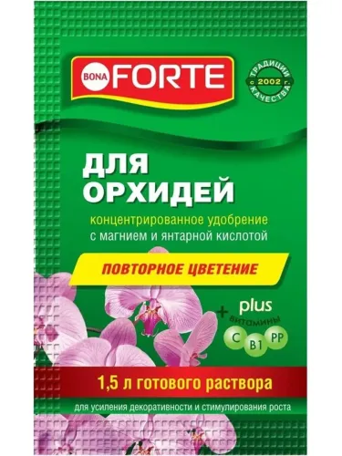 Фото товара Bona Forte Красота удобр. для орхидей, пак.10 мл/25/75 4630035960572 — Krasavita.by