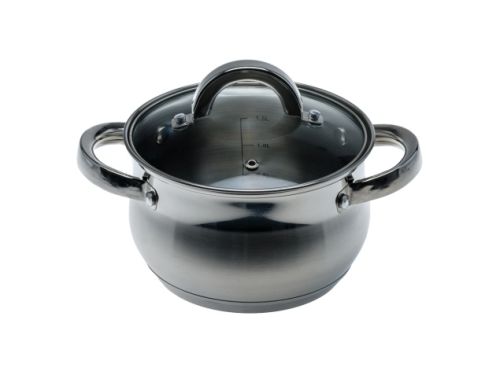 КАСТРЮЛЯ из нержавеющей стали со стеклянной крышкой 2,1 л (арт. BB102436, код 287222)