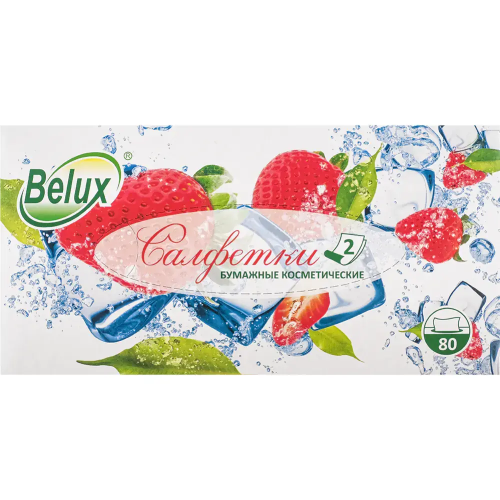 Фото товара Салфетки косметические Belux 2 слоя, 21х19.5 см, 80 шт — Krasavita.by