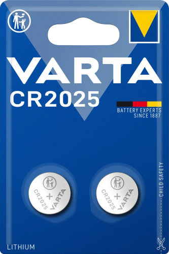 Фото товара Батарейка VARTA LITHIUM CR2025 3V 2BP — Krasavita.by