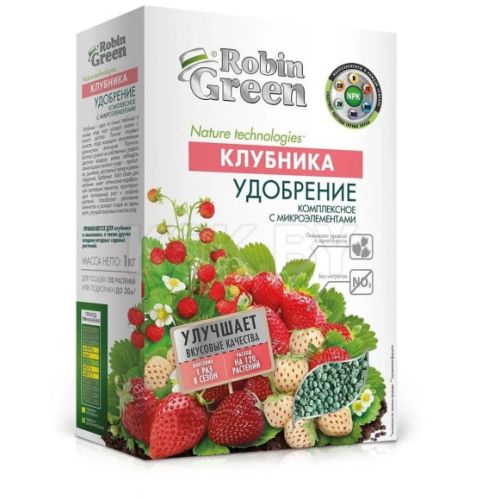 Фото товара Удобрение Robin Green минеральное с микроэлементами для КЛУБНИКИ в коробке, 1 к/4607189278365 — Krasavita.by