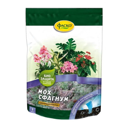 Фото товара Мох сфагнум ФАСКО Цветочное счастье, 1л /4607189279720/ — Krasavita.by