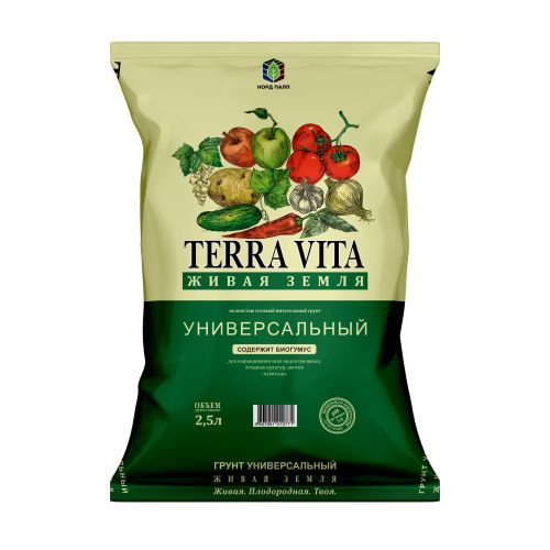 Фото товара Живая земля универсальная готовый почвогрунт 2,5 л. 4607951410771 — Krasavita.by